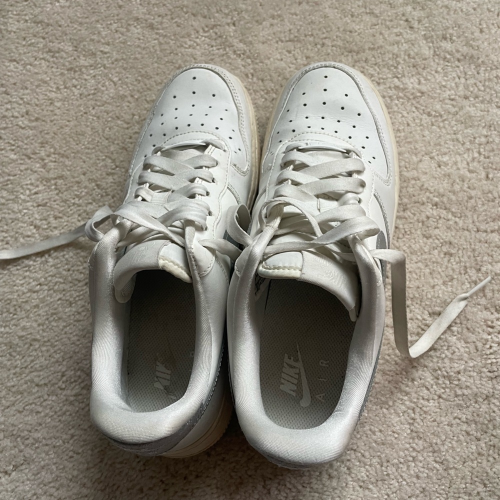 Nike AirForce 1 Sneakers with silver